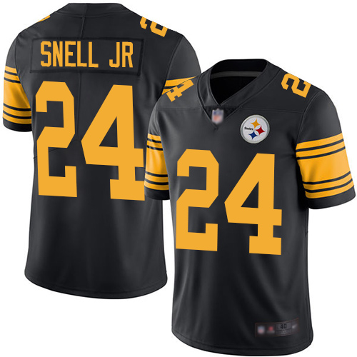 Men Pittsburgh Steelers Football 24 Limited Black Benny Snell Jr. Rush Vapor Untouchable Nike NFL Jersey